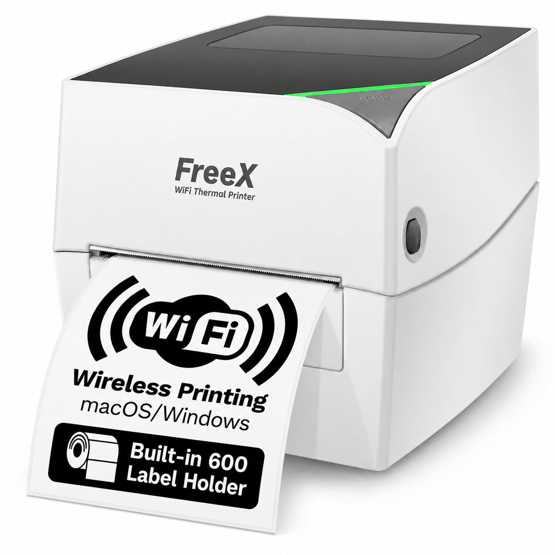 FreeX WiFi SuperRoll Thermal Printer for 4x6 Shipping Label and More